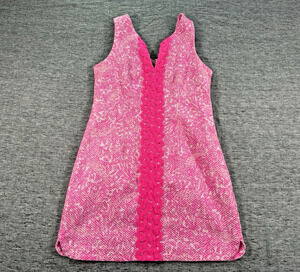 Lilly Pulitzer Target See Ya Later Shift Dress Womens 12 Pink Scallop Lace Trim